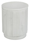 Table de bout moderne Emir de 20 po - bois blanc albâtre