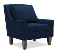  Fauteuil d’appoint club Sofa Lab personnalisable de 29 po fabriqué au Canada en tissu de velours avec pattes en bois - bleu Royal Blue