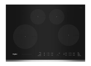 Surface de cuisson à induction Whirlpool de 31 po à 4 éléments - acier inoxydable - WCI55US0JS