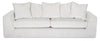 Sofa Harper de 99 po blanc brume avec coussins décoratifs