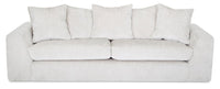  Sofa Harper de 99 po blanc brume avec coussins décoratifs