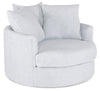 Fauteuil d’appoint Cuddler Grande de 48 po fabriqué au Canada en tissu de chenille gris Teddy Star 