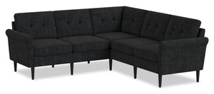 Sofa sectionnel modulaire BLOK à accoudoirs enroulés - anthracite