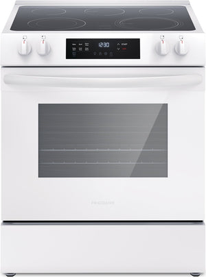 Cuisinière électrique Frigidaire de 5,3 pi³ avec élément EvenTempMC et surface de cuisson à 5 éléments - blanche - FCFE306CAW