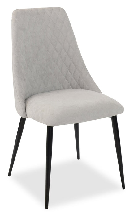 Ensemble de salle à manger Miya 5 pièces en acacia et métal avec table ronde de 36 po (L) et 4 chaises - gris