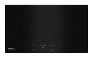 Surface de cuisson à induction KitchenAid de 36 po à 5 éléments - noire - KCIG556JBL