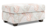  Pouf de rangement personnalisable The Trunk de Sofa Lab de 39 po fabriqué au Canada en tissu - Eden multicolore