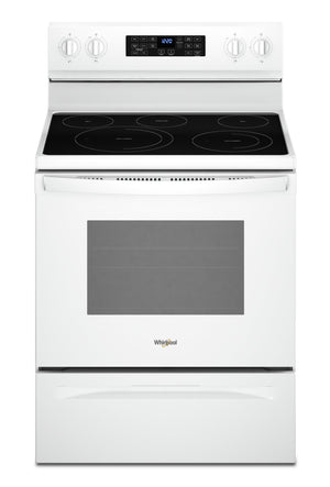 Cuisinière électrique Whirlpool de 5,3 pi³ avec friture à air et autonettoyage - blanche - YWFE550S0LW