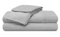  Ensemble de draps haute performance Ver-TexMD de Bedgear 4 pièces pour grand lit - gris clair 