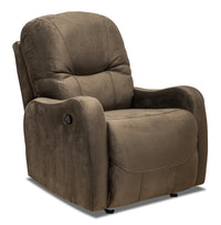  Fauteuil inclinable Everett de 33,5 po fabriqué au Canada en tissu brun chocolat