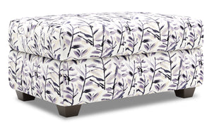 Pouf de rangement personnalisable The Trunk de Sofa Lab de 39 po fabriqué au Canada en tissu - Pebble multicolore