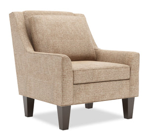 Fauteuil d’appoint club Sofa Lab personnalisable de 29 po fabriqué au Canada en tissu de chenille avec pattes en bois - taupe Luxury Taupe