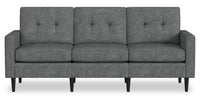  Sofa modulaire BLOK de Scott Living de 88,97 po en tissu gris acier avec accoudoirs à l’anglaise et coussins réversibles