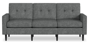 Sofa modulaire BLOK de Scott Living de 88,97 po en tissu gris acier avec accoudoirs à l’anglaise et coussins réversibles