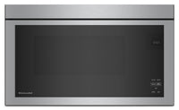  Four à micro-ondes à hotte intégrée KitchenAid de 1,1 pi³ à installation affleurée avec cuisson à 90…