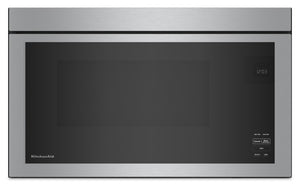 Four à micro-ondes à hotte intégrée KitchenAid de 1,1 pi³ à installation affleurée avec cuisson à 900 W - acier inoxydable avec fini PrintShieldMC - YKMMF330PPS