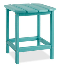  Table de bout Bask pour la terrasse à l’extérieur - 15 po (L), plastique à haute densité, résistante aux rayons UV et aux intempéries - turquoise