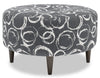 Pouf personnalisable The Curve de Sofa Lab de 31 po fabriqué au Canada en tissu - Heather multicolore