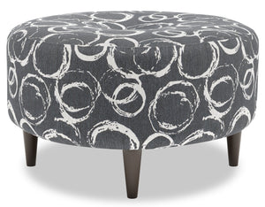 Pouf personnalisable The Curve de Sofa Lab de 31 po fabriqué au Canada en tissu - Heather multicolore