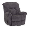 Fauteuil pivotant, berçant et inclinable 8527 en chenille - fighter charbon