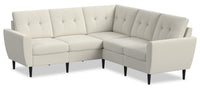  Sofa sectionnel modulaire BLOK à accoudoirs évasés - bouclé ivoire