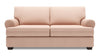 Sofa personnalisable Roll de Sofa Lab de 76 po de format condo fabriqué au Canada en tissu d’apparence lin rose Pax Rose