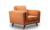 Fauteuil Kassia d'apparence lin - orange