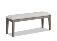  Banc de salle à manger Krew de 48 po (L) en tissu de polyester - gris