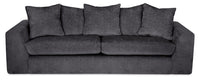  Sofa Harper de 99 po gris anthracite avec coussins décoratifs