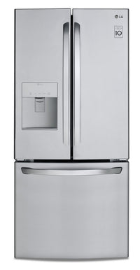  Réfrigérateur LG de 22 pi³ et de 30 po à portes françaises - acier inoxydable Smudge-ProofMD - LRFWS…