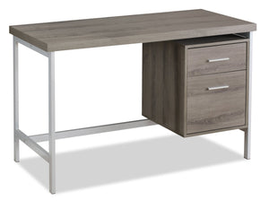 Bureau Lindsay de 47,25 po à 2 tiroirs - taupe