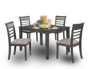 Ensemble de salle à manger Sage 5 pièces avec table de 48 po (L) et 4 chaises - gris