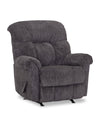 Fauteuil berçant et inclinable 8527 en chenille - fighter charbon