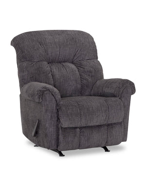 Fauteuil berçant inclinable Fighter de Design à mon image de 36 po en tissu de chenille gris anthracite