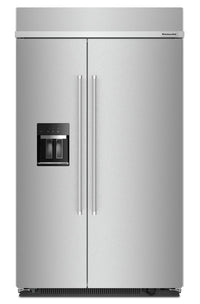  Réfrigérateur KitchenAid de 29,4 pi³ et de 50,5 po à compartiments juxtaposés - acier inoxydable ave…