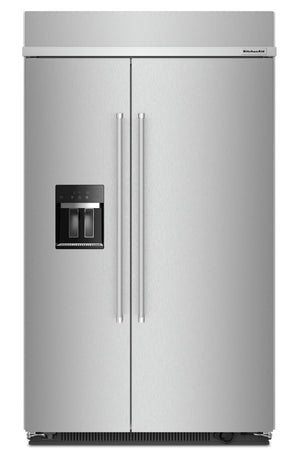 Réfrigérateur KitchenAid de 29,4 pi³ et de 50,5 po à compartiments juxtaposés - acier inoxydable avec fini PrintShieldMC - KBSD708MPS