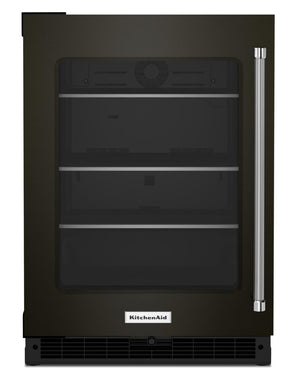 Réfrigérateur KitchenAid de 5,2 pi³ et de 24 po sous le comptoir - acier inoxydable noir avec fini PrintShieldMC - KURL314KBS