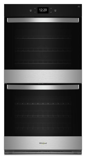 Four mural double électrique Whirlpool de 10 pi³ et de 30 po avec convection véritable - acier inoxydable résistant aux traces de doigts - WOED7030PZ