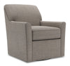 Fauteuil d’appoint pivotant Sofa Lab personnalisable de 31 po fabriqué au Canada en tissu d’apparence lin gris Luna Smoke