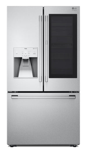 Réfrigérateur LG Studio de 24 pi³ et de 36 po à portes françaises de profondeur comptoir - acier inoxydable Smudge-ProofMD - SRFVC2416S