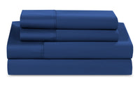  Ensemble de draps Hyper-CottonMC BEDGEARMD divisés pour très grand lit - bleu marine 