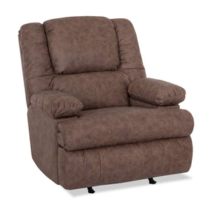 Fauteuil berçant à inclinaison électrique 5598 en tissu d'apparence cuir - columbus moka