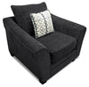 Fauteuil Febe en chenille - anthracite