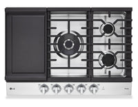  Surface de cuisson à gaz LG de 30 po à 5 éléments - acier inoxydable Smudge-ProofMD - CBGJ3027S