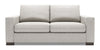 Sofa personnalisable Track de Sofa Lab de 75 po de format condo fabriqué au Canada en tissu de chenille argentée Luxury Silver 