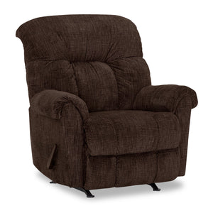 Fauteuil berçant et inclinable 8527 en chenille - fighter marron