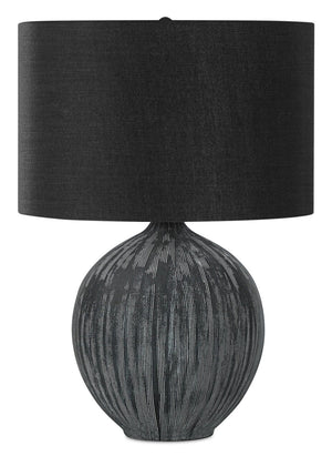 Lampe de table de 23 po en céramique texturée noire