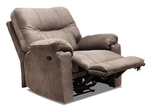 Fauteuil coulissant inclinable Gybson de 38 po fabriqué au Canada en tissu brun latté