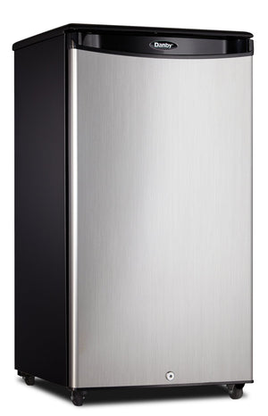 Réfrigérateur compact Danby de 3,3 pi³ et de 18,5 po à 1 porte pour l'extérieur - acier immaculé - DAR033A1BSLDBO