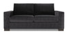 Sofa personnalisable Track de Sofa Lab de 75 po de format condo fabriqué au Canada en tissu de chenille grise Luxury Charcoal 